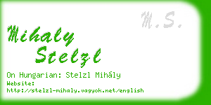 mihaly stelzl business card